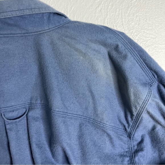 Woolrich Men's Blue Long Sleeve Button-Down Cotton Shirt Size Large - Picture 3 of 12